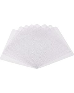 sourcing map 120mm Computer Fan Filter Grills PVC Mesh Dustproof Case Cover for Computers, White Pack of 8