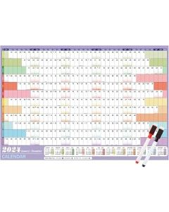 VEYLIN 2024 Wall Planner, Calendar 2024 Wall Calendar Yearly Wall Planner 2024 With Stickers A1 Large 85cm X 58cm