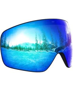 Dizokizo Ski Goggles Magnetic Replaceable Cylindrical Lens Snow Goggles for Men Women Anti-Fog UV Protection Professional Goggles for Snowboarding Skiing