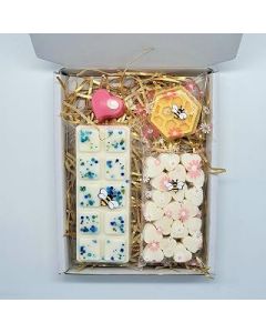 Waxys Luxury Strong scented Fresh Linen 55g Snap Bar Wax Melts Gift Box with Ecosoy, natural mica and Vegan friendly