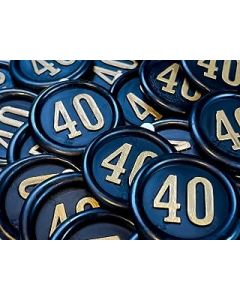 Milestone Birthday wax seal stickers 40th Birthday multipack stickers for cards gifts and presents