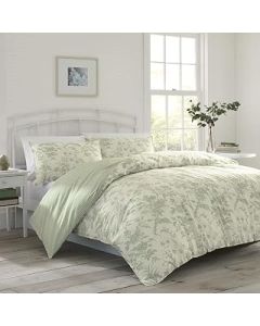 Laura Ashley Home - King Duvet Cover Set, Reversible Cotton Bedding with Matching Shams, Lightweight Home Decor for All Seasons (Natalie Sage, King)