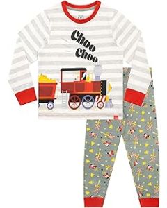 Boys Train Pyjamas Kids Long Sleeve Nightwear