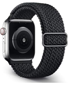DigiHero Braided Strap Compatible with Apple Watch Straps 38mm 40mm 41mm 42mm 44mm 45mm 49mm, Adjustable Soft Stretchy Elastic Straps Compatible with iWatch Series 8/7/6/5/4/3/SE/Ultra Women Men B
