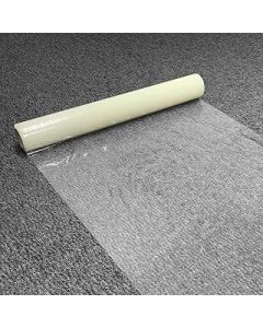 Besto Plastic Carpet Protector Roll, Waterproof Self Adhesive Clear Carpet Protection Film, Hallway Runner & Stair Carpet Protector 90 Micron (600mm X 25m)