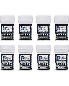 Pest Expert Clothes Moth Killer Smoke Bombs 8 x 3.5g - Formula 'P' Fumer Moth Fumigator (HSE approved and tested – professional strength product)