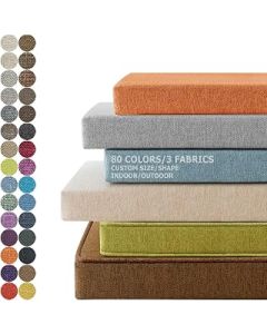PHUSTJKL Custom Size Bench Cushion, Outdoor Garden Patio Bench Pad 3cm/5cm/8cm Thick High Density Upholstery Foam Seat Pad, Removable Cover Anti-Slip Swing Cushions - 30 Colors (Thick 3cm)