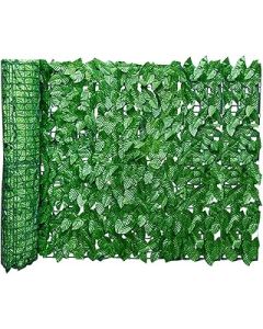 GoldCister Artificial Leaf Screening, Expanding Trellis Fence Roll With Ivy Leaves, UV Fade Protected Privacy Hedging Wall Landscaping Garden Fence Balcony Screen 3(L) X0.5(W) m