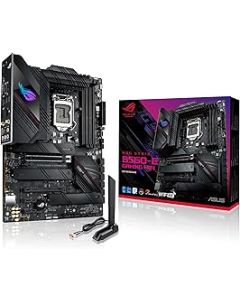 ASUS ROG STRIX B560-E GAMING WIFI Intel LGA 1200 ATX motherboard, PCIe 4.0, 14+2 power stages, Two-Way AI Noise Cancelation, WiFi 6E, Intel 2.5 Gb lan, three M.2, USB 3.2 Gen 2x2 and Aura Sync