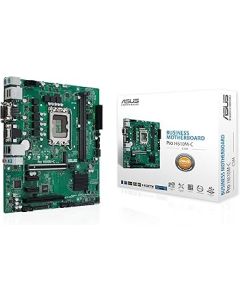 ASUS PRO H610M-C CSM MATX Motherboard, Intel H610, LGA1700, DDR5, PCI 5.0, Intel 1Gb LAN, Realtek 7.1 Surround, 1xM.2, 4xSATA 6GB/s, USB 3.2 Gen 2, Control Center Express, Black