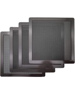140mm PC Computer Case Fan Magnetic Frame Dust Filter Screen Dustproof Case Cover, Ultra Fine PVC Mesh, Black Color - 4 Pack