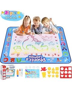 SAITCPRY Toddler Toys for 2 3 4 5 Year Old Boys Girls, Aqua Doodle Gifts for 1-6 Year Girls Stocking Fillers , Educational Toys for 2-5 Year Olds Water Mat Birthday Gift for Kids