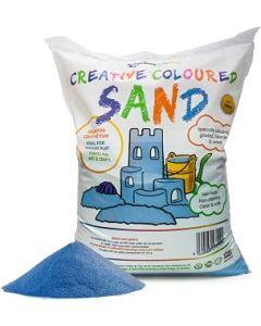 Rainbow Eco Play - Coloured Play Sand Bag - Blue Sand - 15kg - 100% Natural - Kids Sand - Play Sand for Kids - Sand Art Kits for Kids - Colourful Sand - Childrens Play Sand - Dry Sand - Fun & Safe