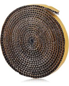 Fireplace Tape Seal, 0.4"x1/8"x118" Self-Adhesive Fiberglass Rope Seal Wood Stove Gasket Flat Gasket Tape for Fireplace Stoves, Heat-Resistant 550 Celsius Degree
