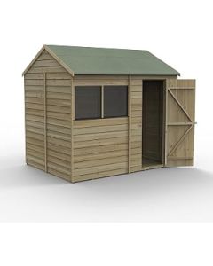 Forest Garden Overlap Pressure Treated 8 x 6, Reverse Apex Shed