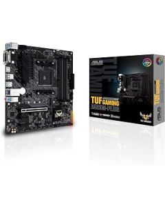 ASUS TUF Gaming A520M-Plus AMD A520 (Ryzen AM4) micro ATX motherboard with M.2 support, 1 Gb Ethernet, HDMI/DVI/D-Sub, SATA 6 Gbps, USB 3.2 Gen 2 Type-A, and Aura Sync RGB lighting support ,