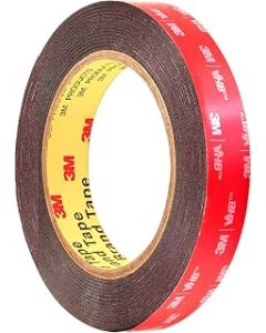 CANOPUS 3M Double Sided Tape (19mm x 3m) Heavy Duty 5952 Waterproof Mounting Tape, Number Plate Tape Heavy Duty Sticky Tape Strong for Home Decor, Indoor, Outdoor use, Black