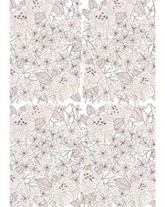NG/NJ feeding tube tape/stickers - floral drawn design pack of two