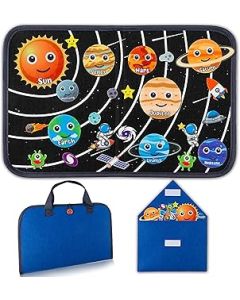 WATINC 28 Solar System Portable Felt Story Board for Kids Space Board Toys Educational Learning Montessori Sensory Travel Toys DIY Reusable Easy to Carry Birthday Party Gift for Toddlers Boys Girls
